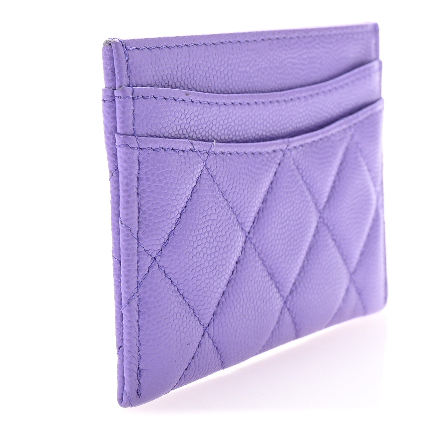 Chanel Caviar Quilted Card Holder Purple 3 of 8