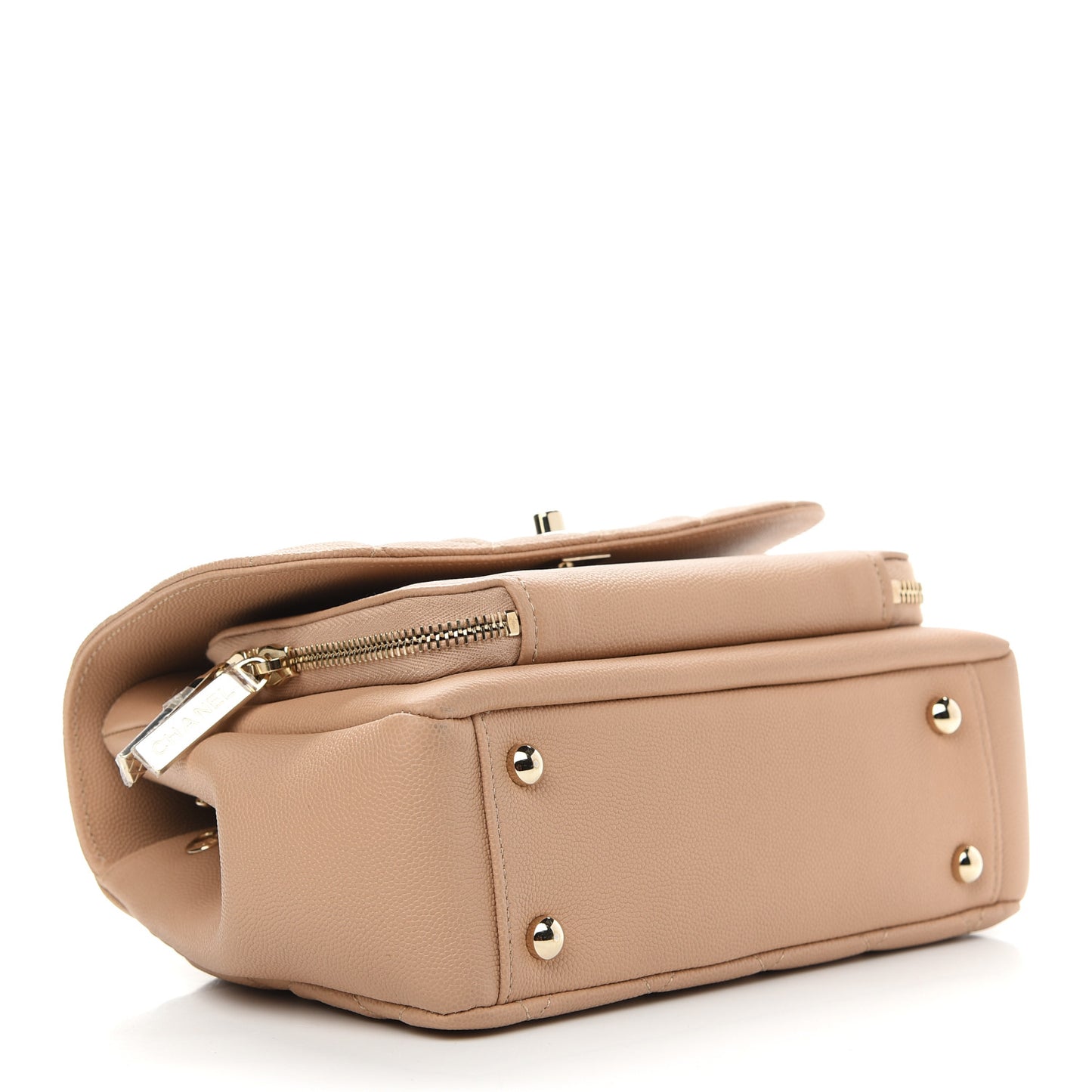 Caviar Quilted Medium Business Affinity Flap Beige