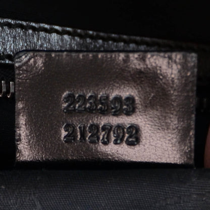Gucci Mens Leather Large Crest Trademark Tote Black 6 of 8