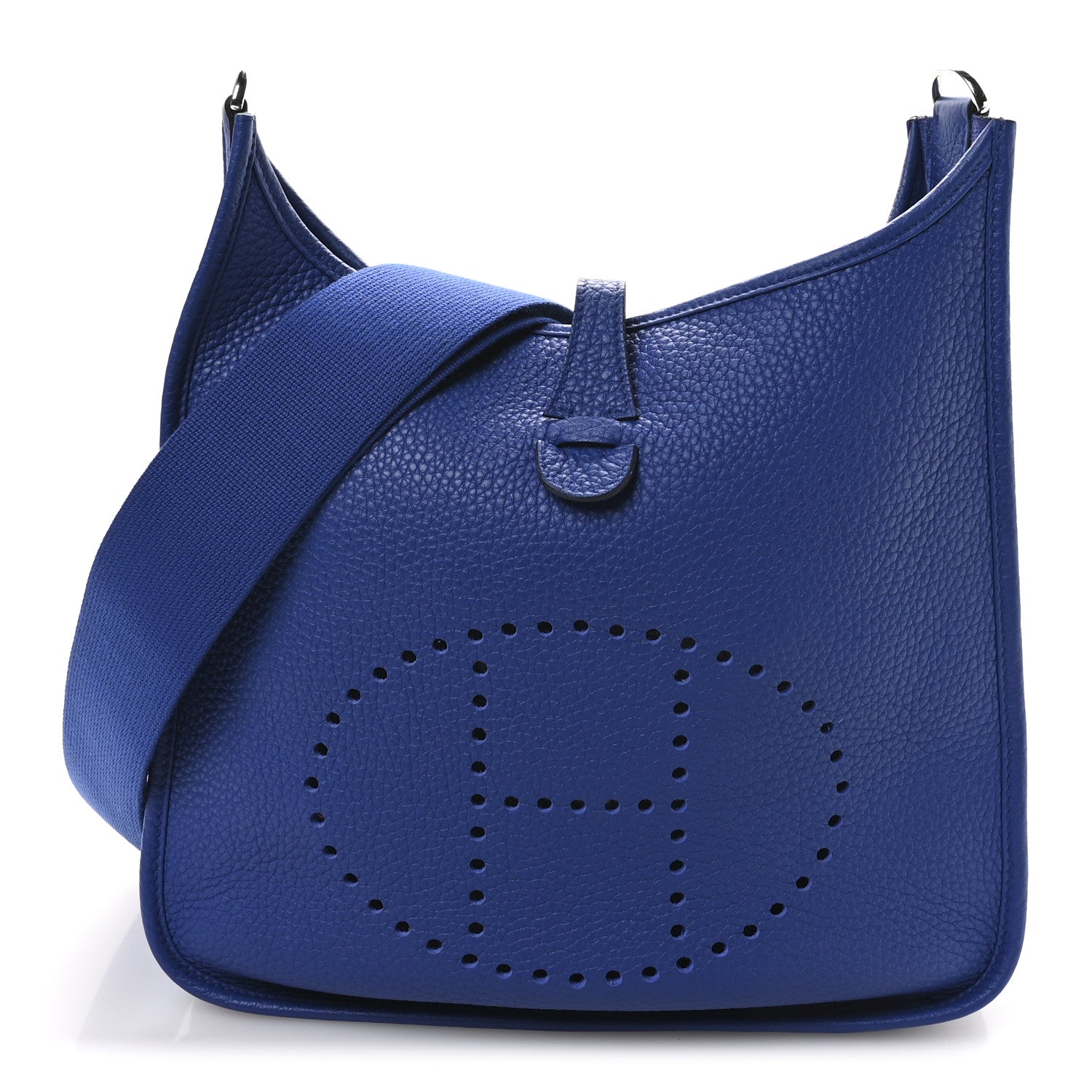 Hermes Taurillon Clemence Evelyne III PM Bleu Royal 1 of 11