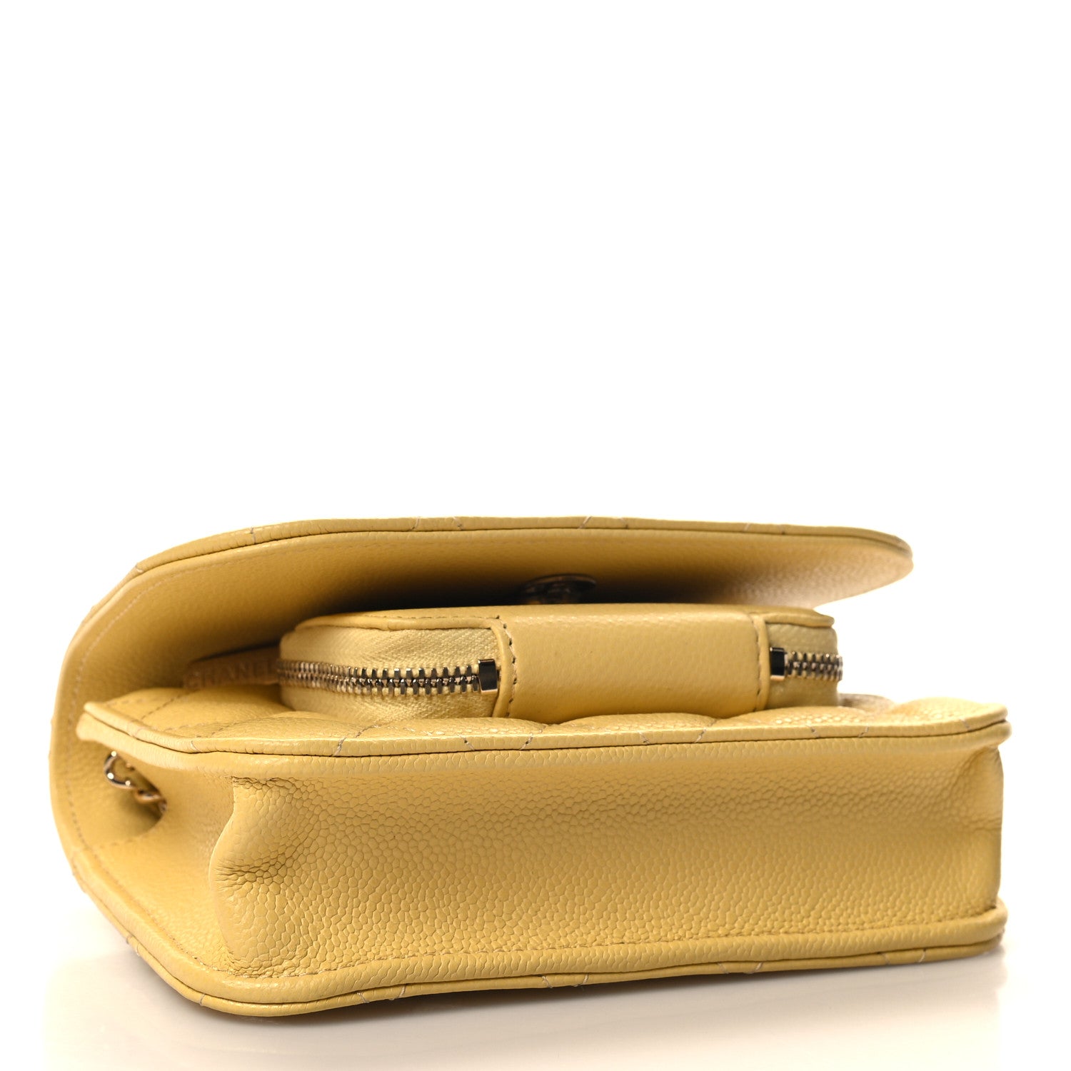 Chanel Caviar Quilted Business Affinity Clutch With Chain Flap Yellow 4 of 12