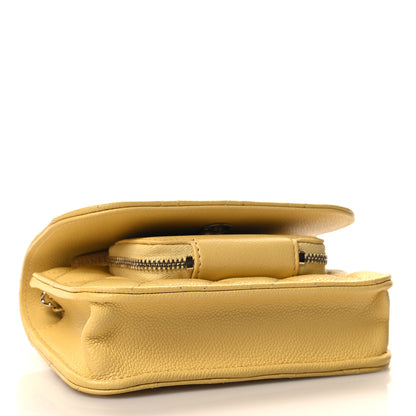 Chanel Caviar Quilted Business Affinity Clutch With Chain Flap Yellow 4 of 12