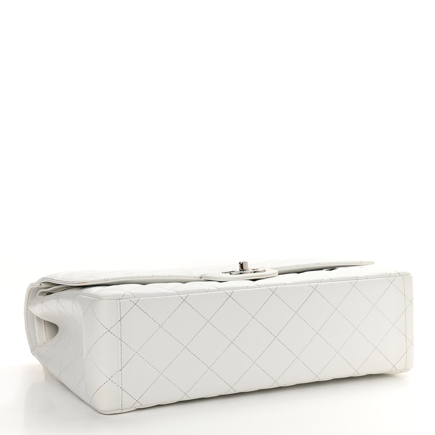 Chanel Caviar Quilted Maxi Double Flap White 4 of 17