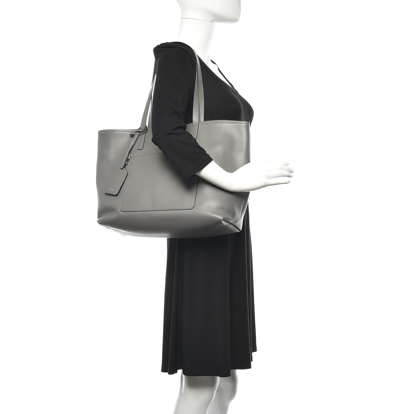 City Calf Shopping Tote Marmo