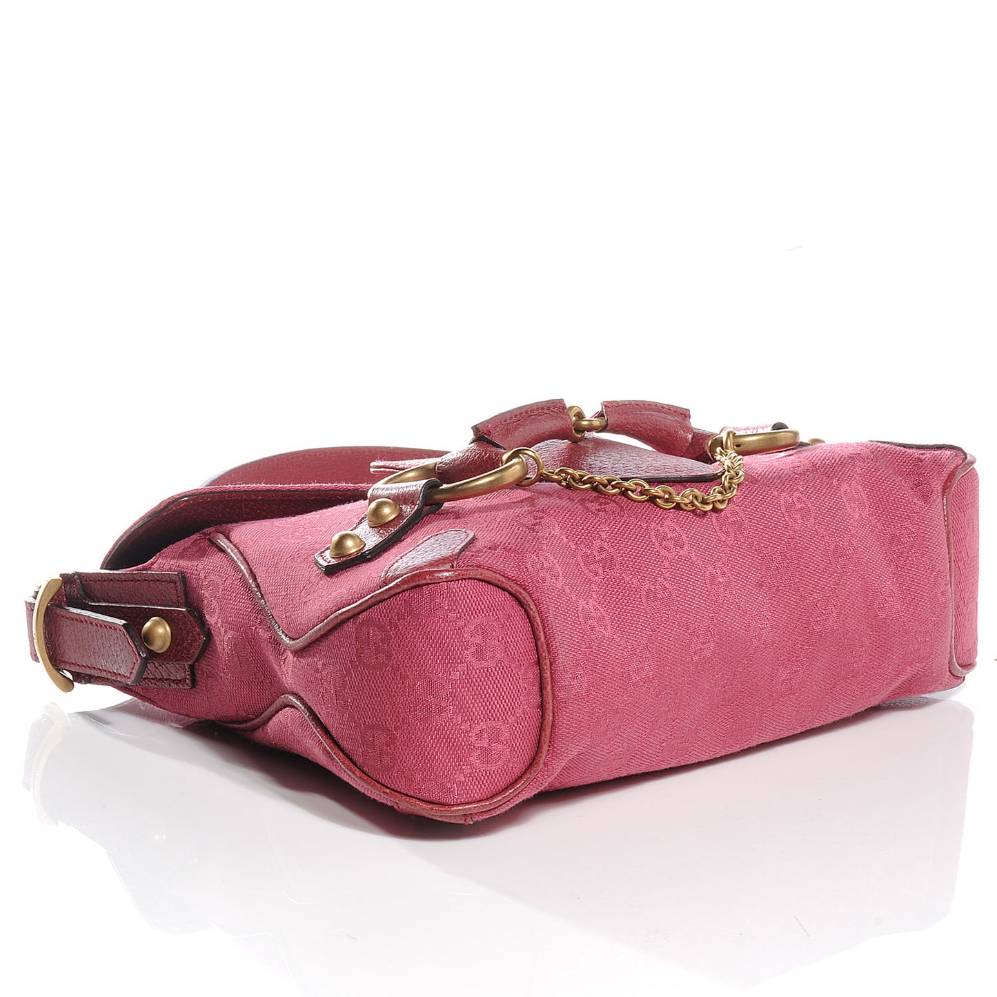 Monogram Horsebit Chain Flap Bag Fuchsia