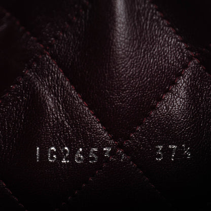 Chanel Calfskin Motorcycle Zipper Boots 37.5 Black Burgundy 7 of 8