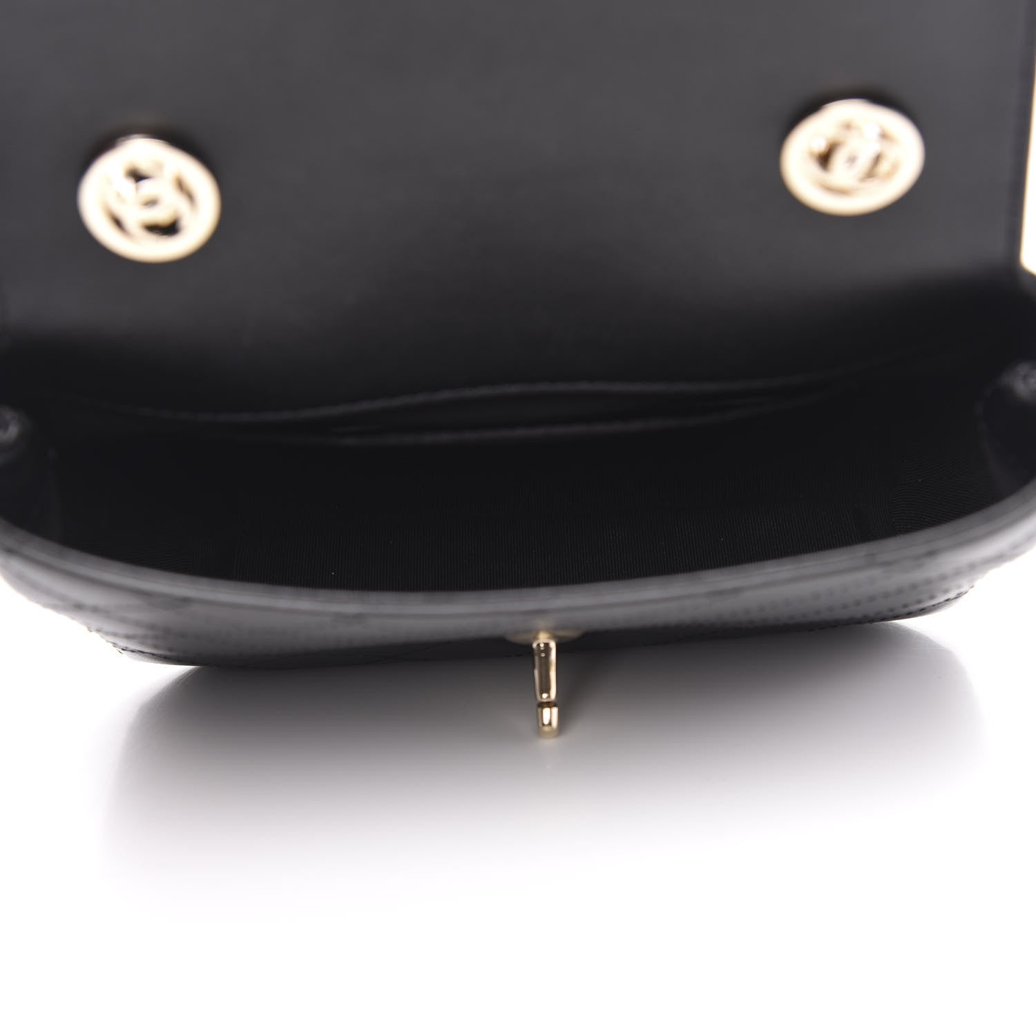 Chanel Calfskin Stitched Small Covered CC Flap Bag Black 5 of 11