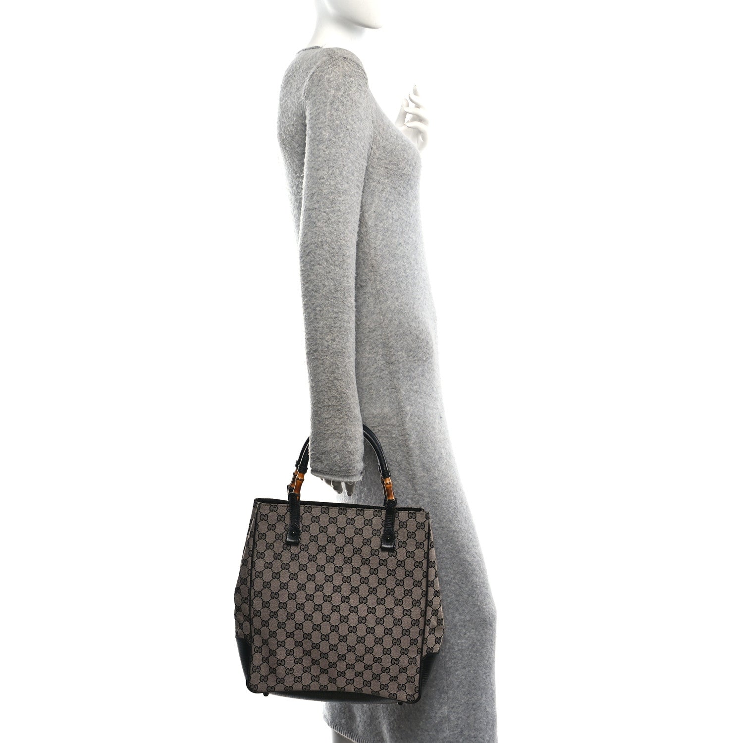 Gucci Monogram Bamboo Handle Bag Pink 2 of 10