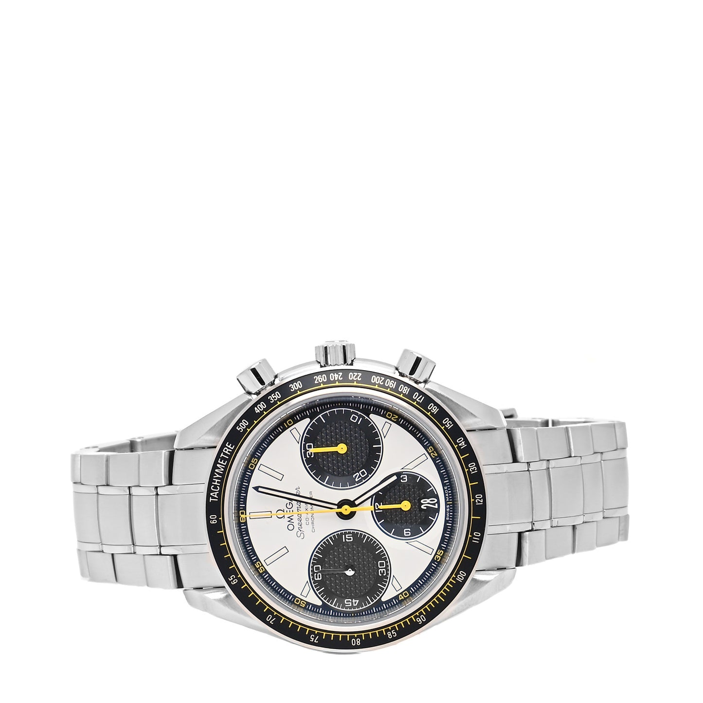 Stainless Steel 40mm Speedmaster Racing Co-Axial Chronograph Automatic Watch White 326.30.40.50.04.001