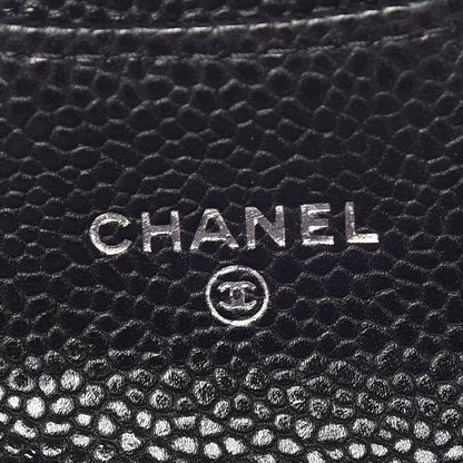 Chanel Caviar Quilted Flap Card Holder Wallet Black 7 of 9