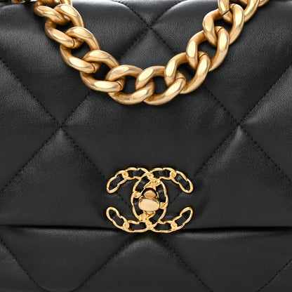 Chanel Lambskin Quilted Large Chanel 19 Flap Black 8 of 12