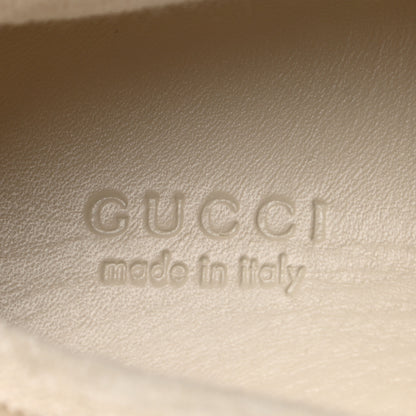 Gucci Nylon Nubuck Web Womens Screener Sneakers 37.5 Mystic White Dusty Milk 7 of 7