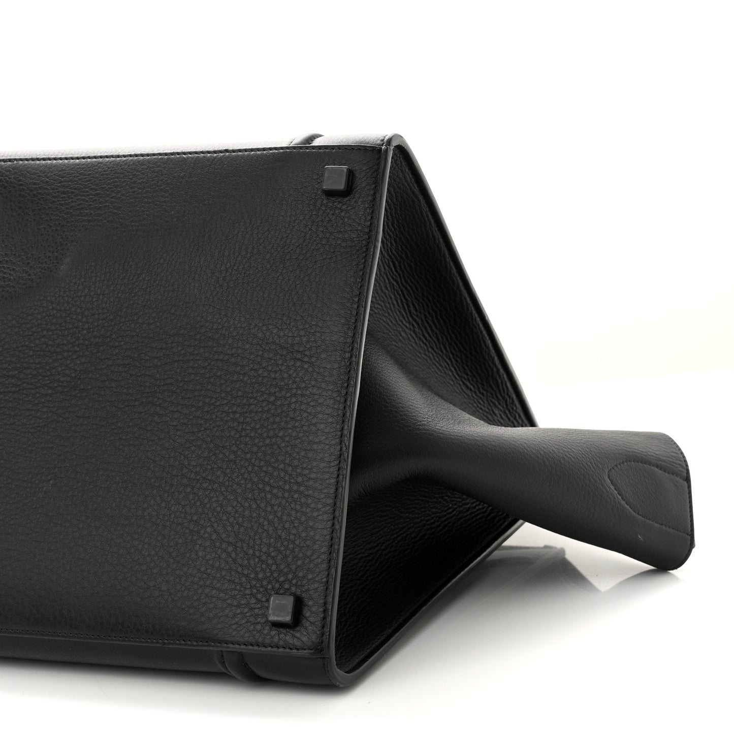 Grained Calfskin Medium Phantom Luggage Black