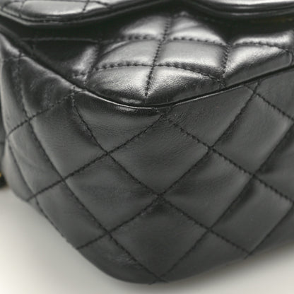 Chanel Lambskin Quilted Mini Romance Square Flap Black 9 of 10