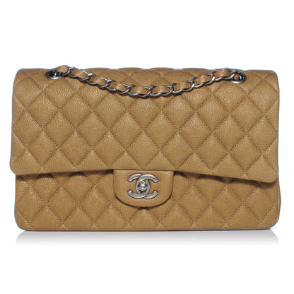 Chanel Grained Calfskin Medium Double Flap Dark Gold 13C 1 of 12