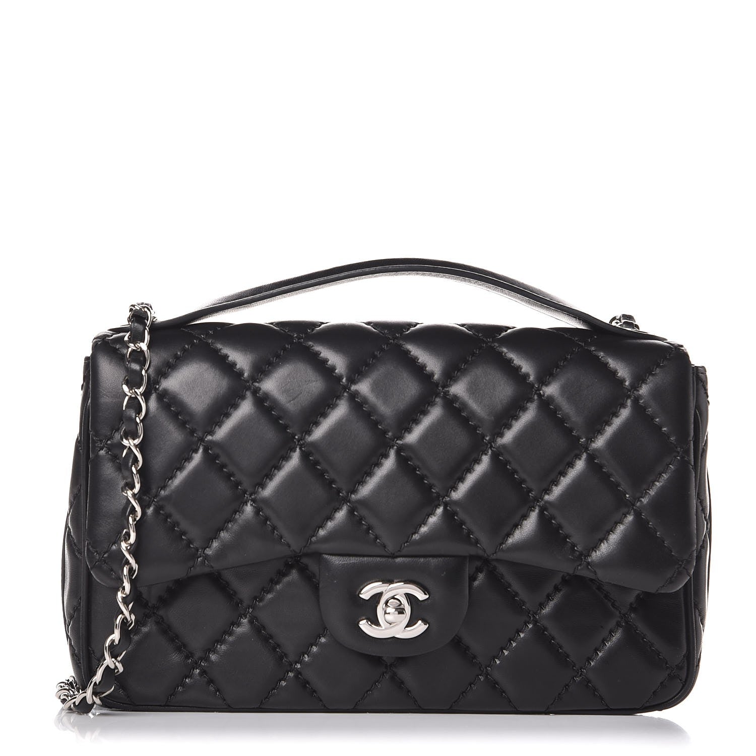 Chanel Lambskin Quilted Medium Easy Carry Flap Black 1 of 11