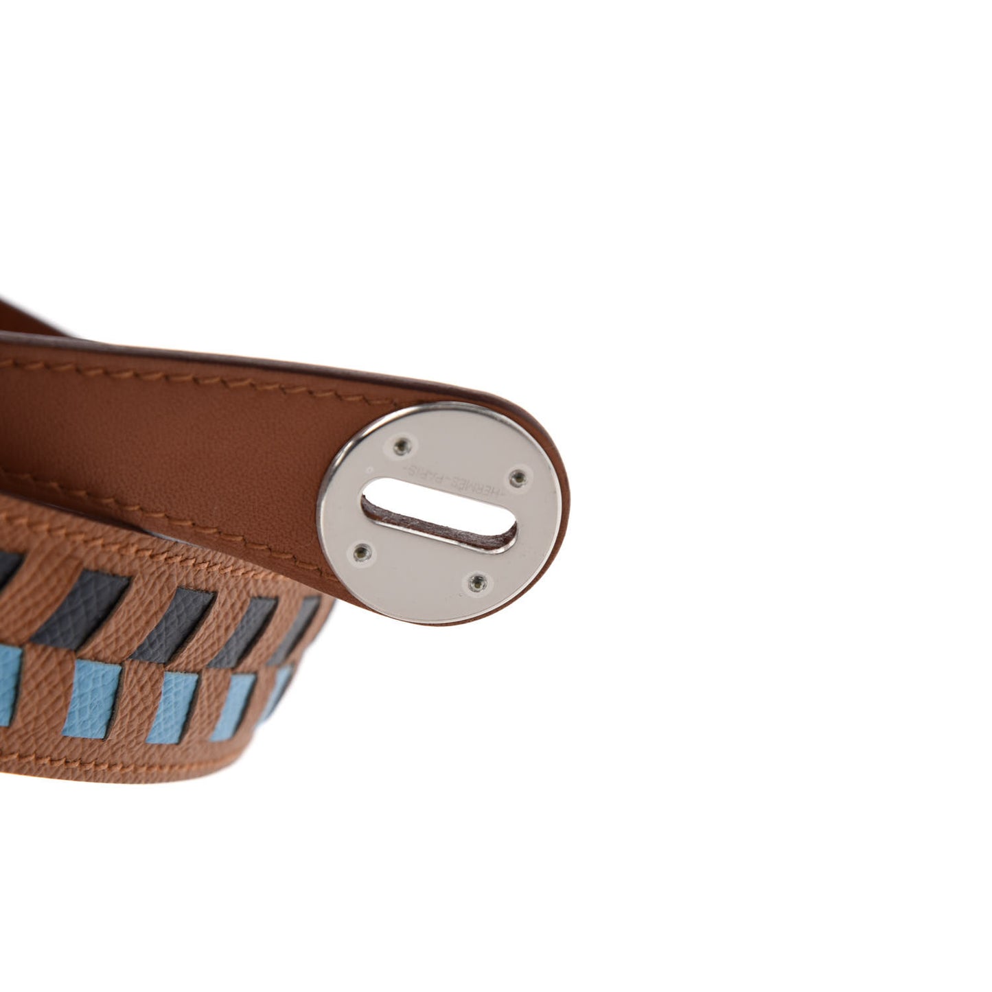 Swift Epsom Lindy 26 Tressage De Cuir Gold Bleu Du Nord