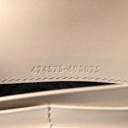 Gucci Calfskin Matelasse GG Marmont Chain Wallet Mystic White 7 of 10