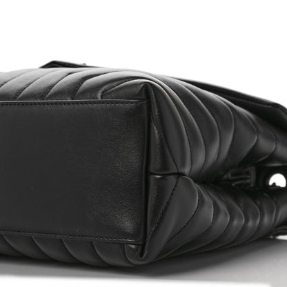 Saint Laurent Calfskin Y Quilted Monogram Medium Loulou Chain Satchel Black 8 of 8