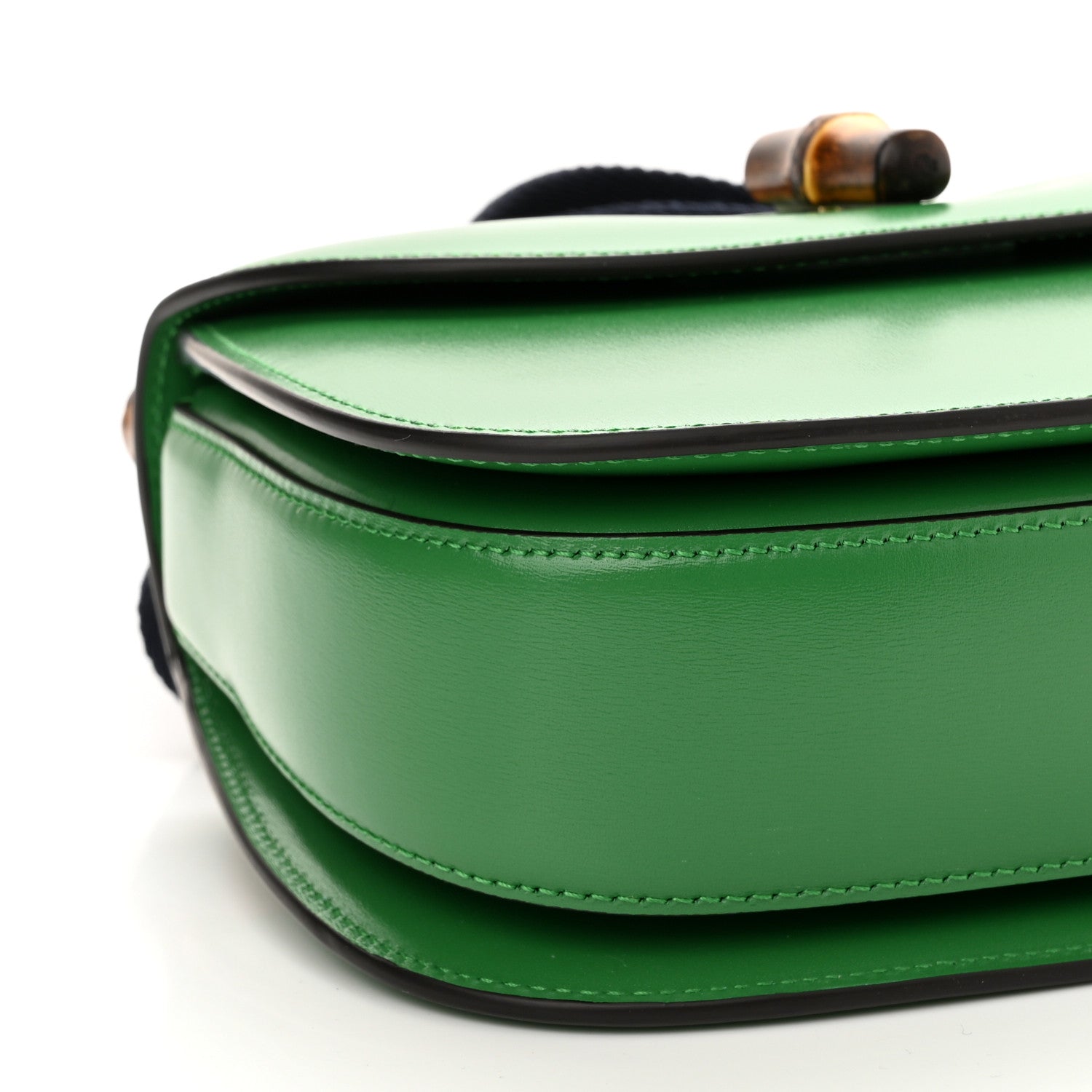 Gucci Boarded Dyana Lux Calfskin Web Small Bamboo 1947 Top Handle Bag Spring Green 8 of 10