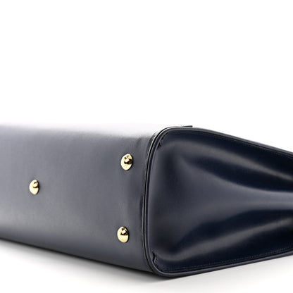 Salvatore Ferragamo Calfskin Briana Tote Navy 10 of 10