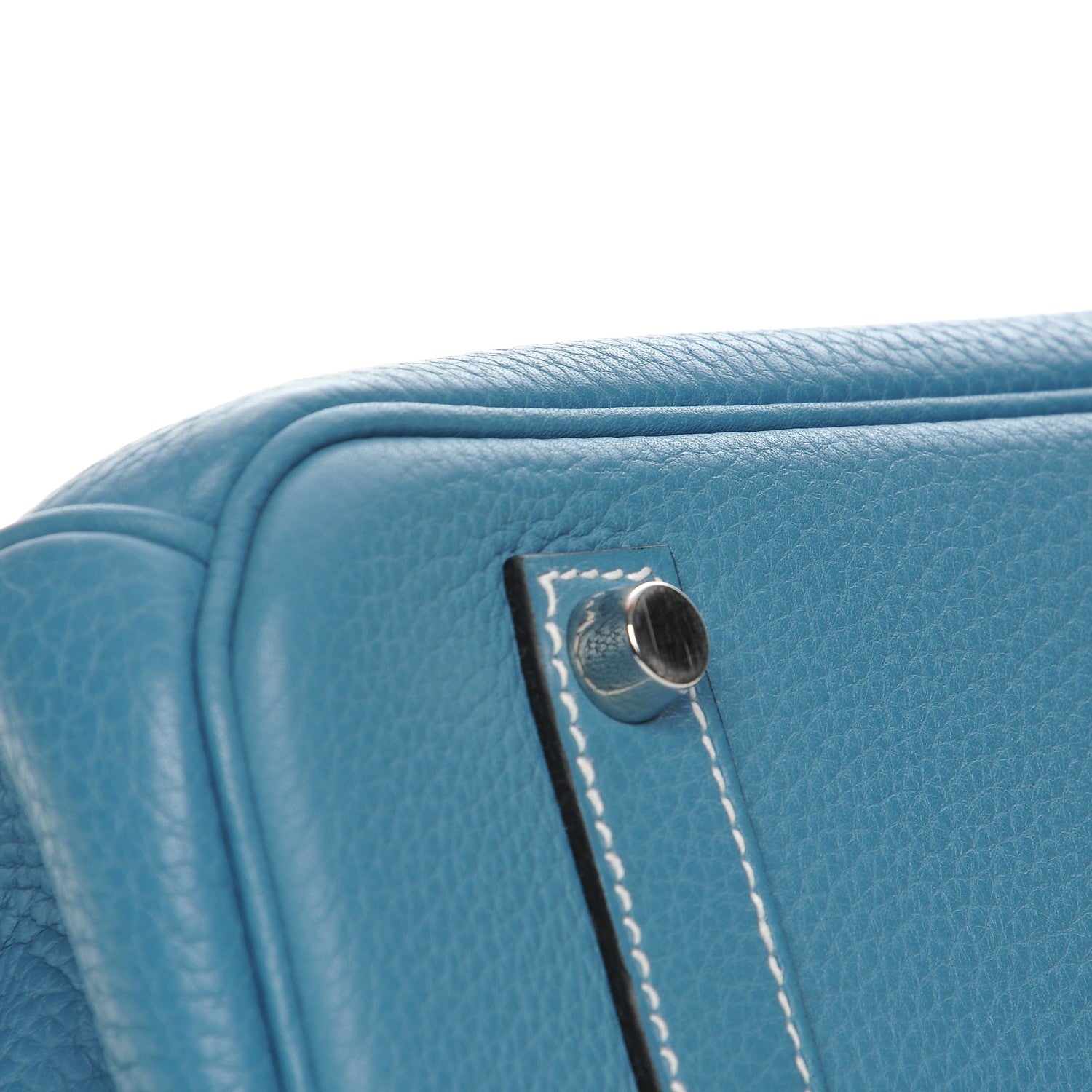 Hermes Taurillon Clemence Birkin 35 Blue Jean 12 of 27