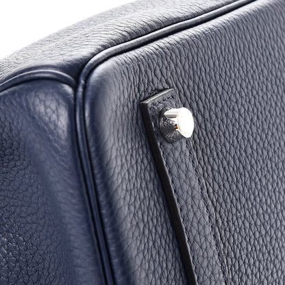 Hermes Taurillon Clemence Birkin 35 Bleu Saphir 9 of 38