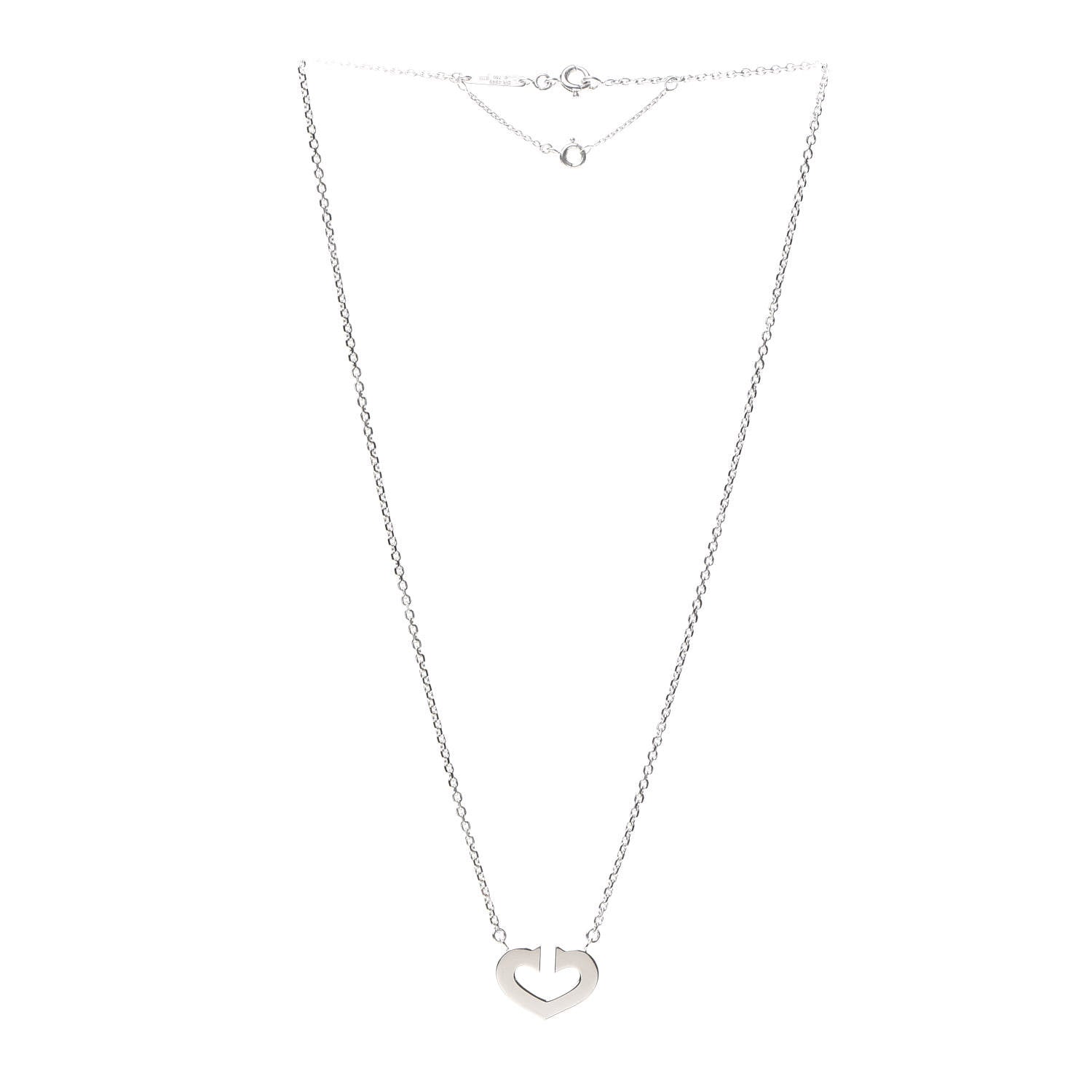 Cartier 18K White Gold Medium Hearts and Symbols Necklace 3 of 5