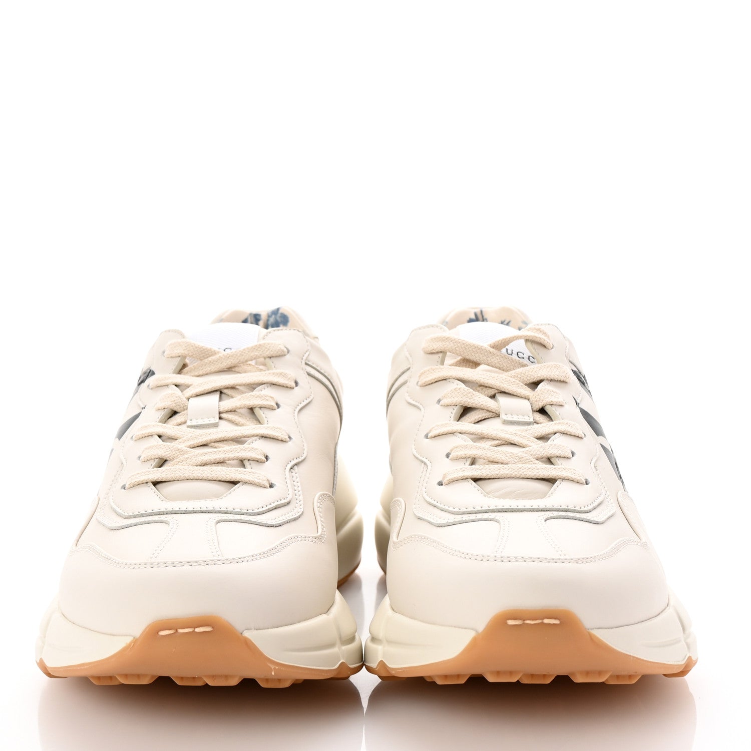 Gucci X MLB Calfskin NY Yankees Mens Rhyton Sneakers 7.5 Mystic