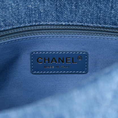 Chanel Denim Quilted Mini Denim Mood Rectangular Flap Blue Multicolor 6 of 9