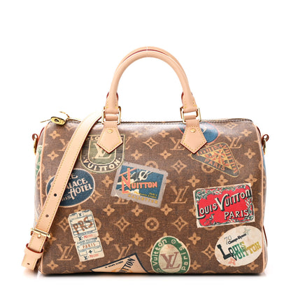 Louis Vuitton Monogram Hotel Labels Speedy Bandouliere 30 1 of 10