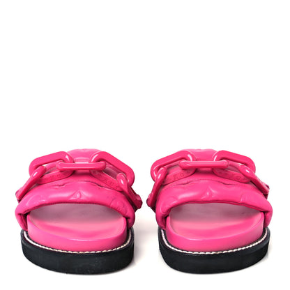 Louis Vuitton Calfskin Embossed Monogram Sunset Flat Comfort Mule 36.5 Rose Pop 3 of 10