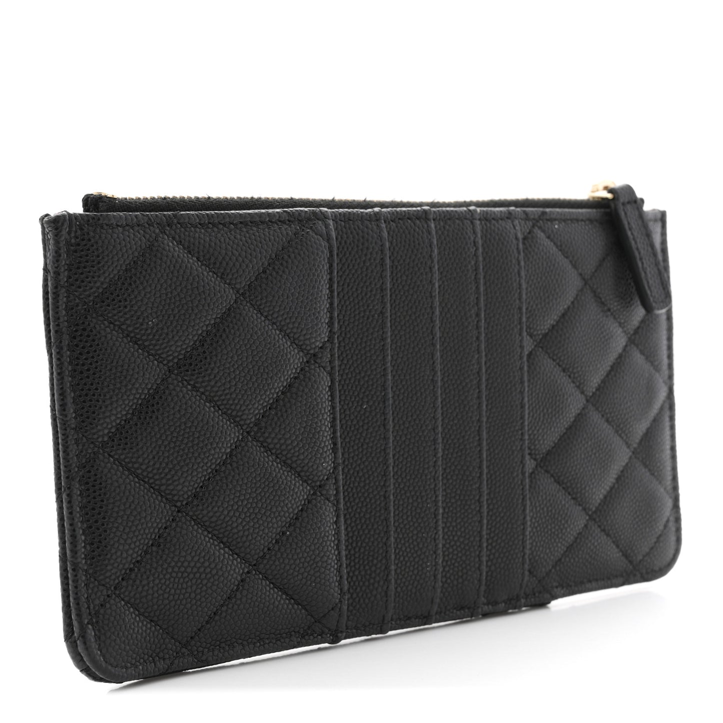 Caviar Quilted Classic iPhone Pouch Black
