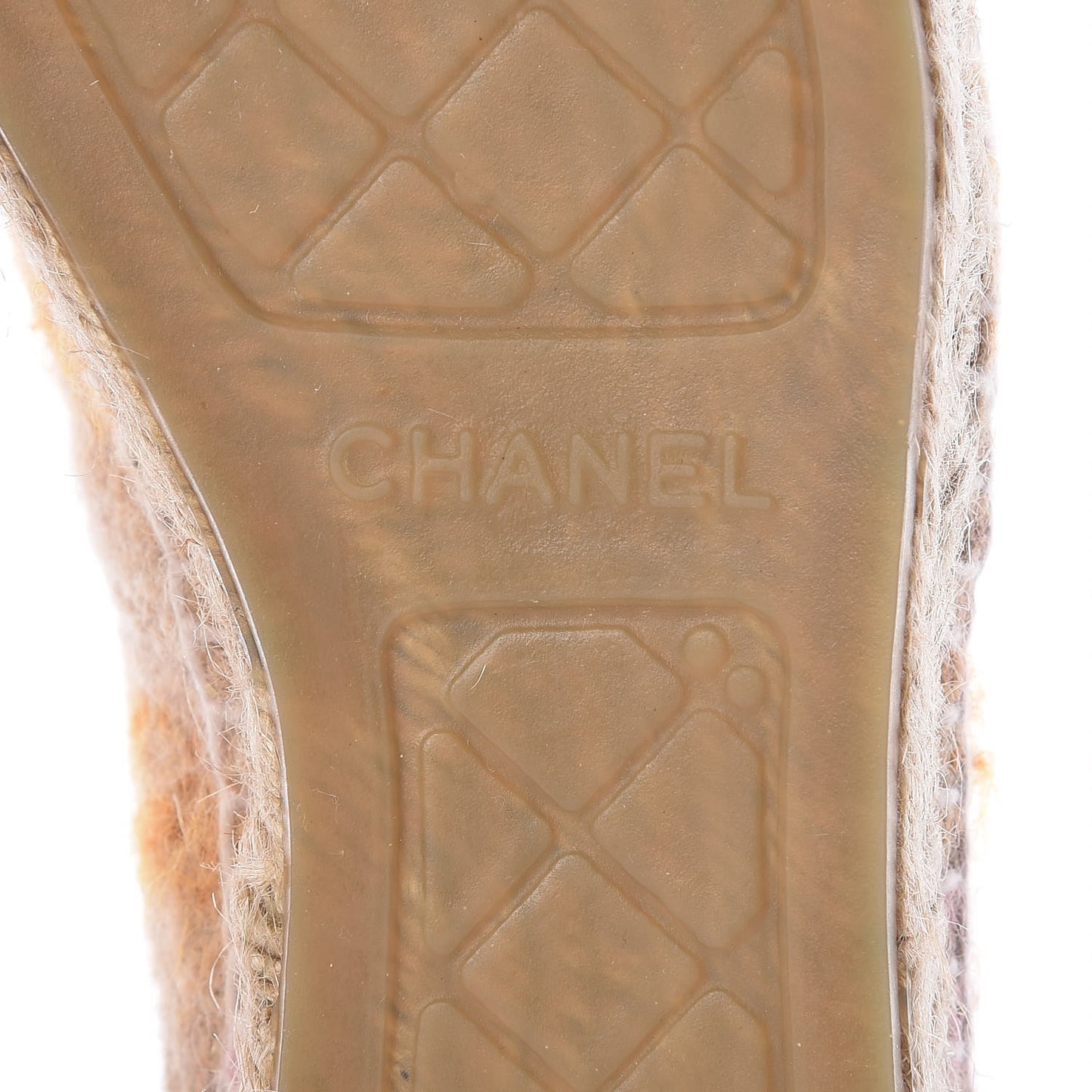 Tweed CC Espadrilles 35 Pink Multicolor