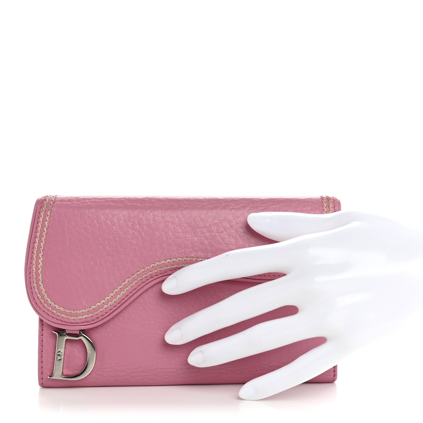 Calfskin Saddle Wallet Pink