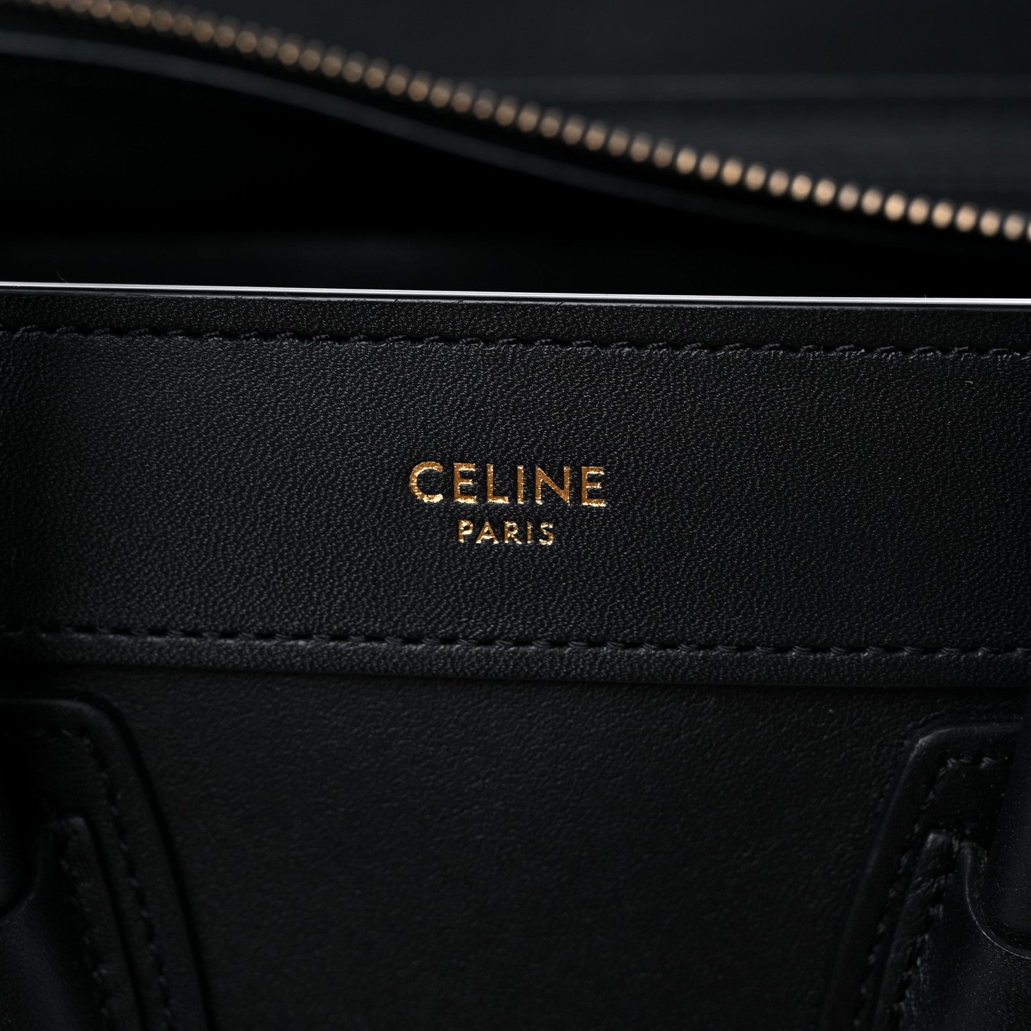 Celine Smooth Calfskin Nano Luggage Black 6 of 14