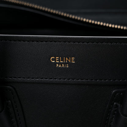 Celine Smooth Calfskin Nano Luggage Black 6 of 14