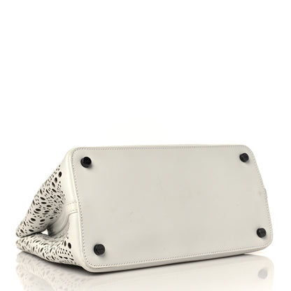 Alaia Calfskin Vienne Wave Mina 25 Bag  White 5 of 9