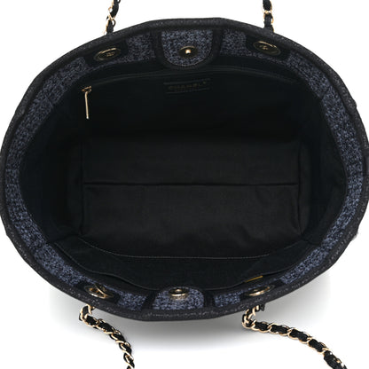 Chanel Lurex Boucle Small Deauville Tote Black 5 of 11
