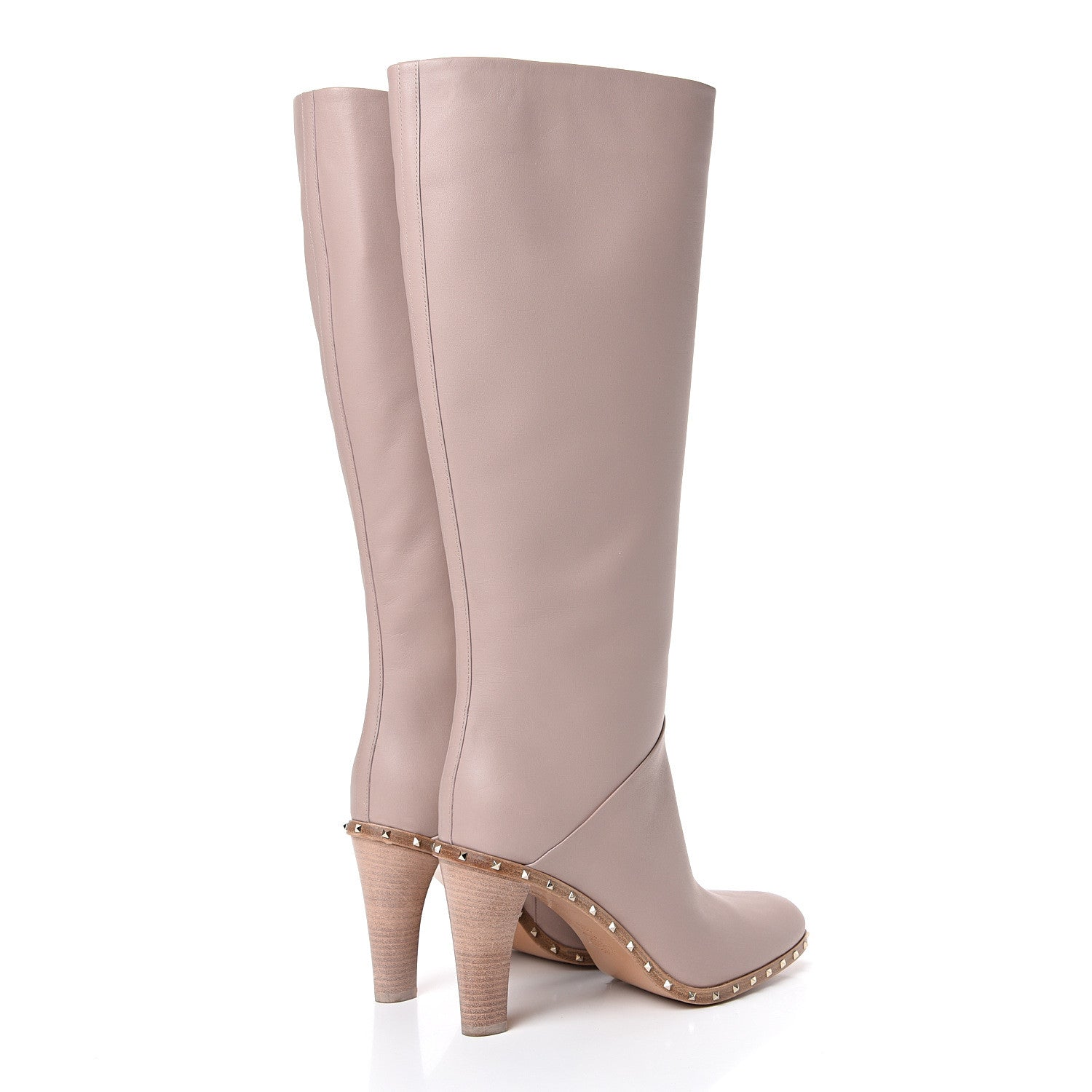 Valentino Garavani Nappa Soul Rockstud Boots 38.5 Poudre 4 of 8