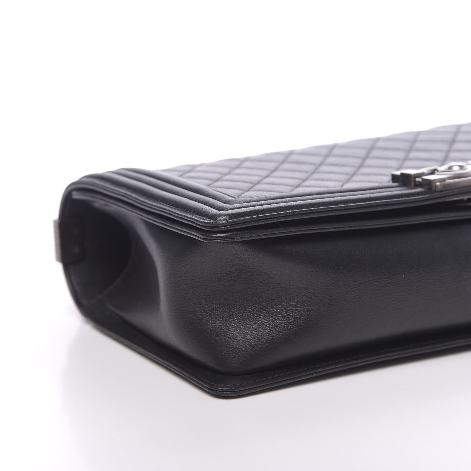 Chanel Metallic Calfskin Quilted New Medium Boy Flap Black 9 of 11