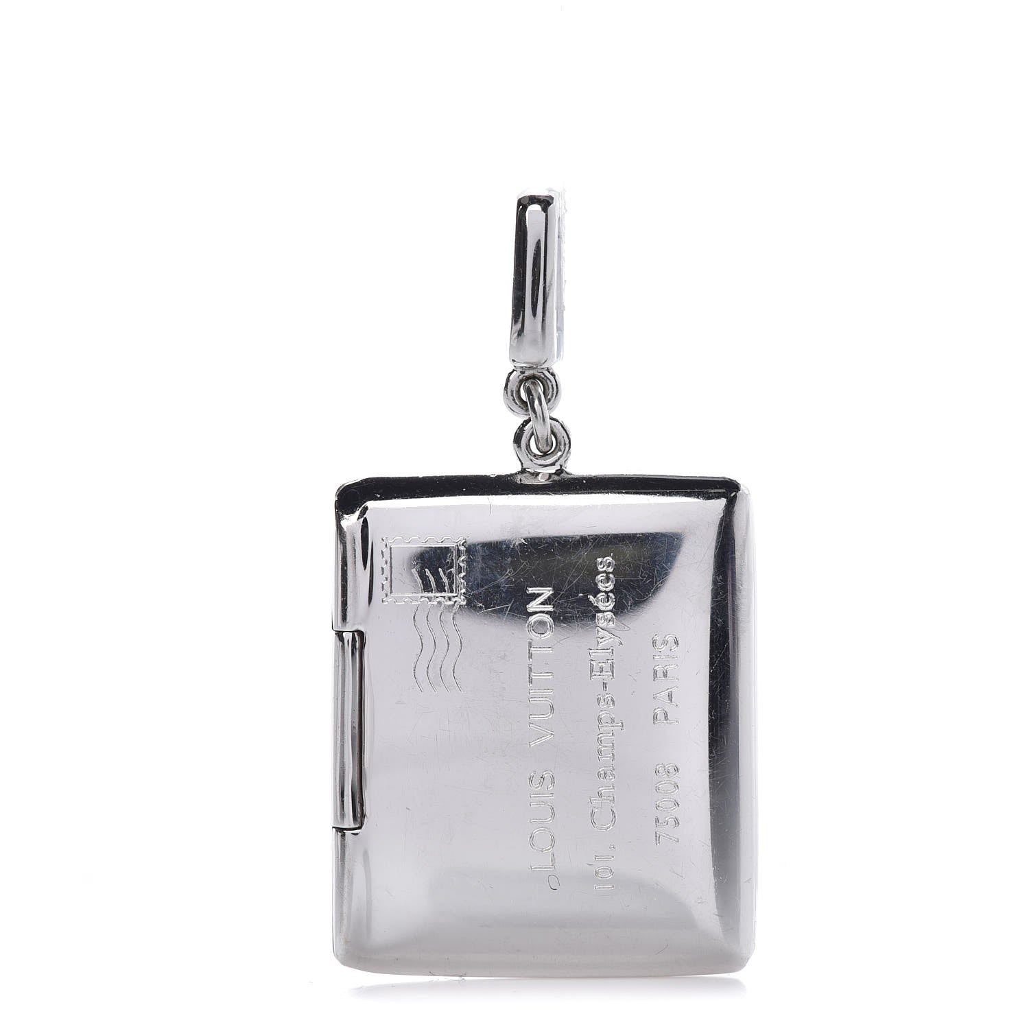 Louis Vuitton 18K White Gold Envelope Charm 2 of 4