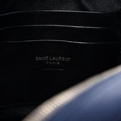 Saint Laurent Grain De Poudre Matelasse Monogram Mini Lou Camera Bag Azure Blue 6 of 9