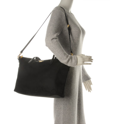 Prada Tessuto Nylon Saffiano Tote Nero Black 2 of 8