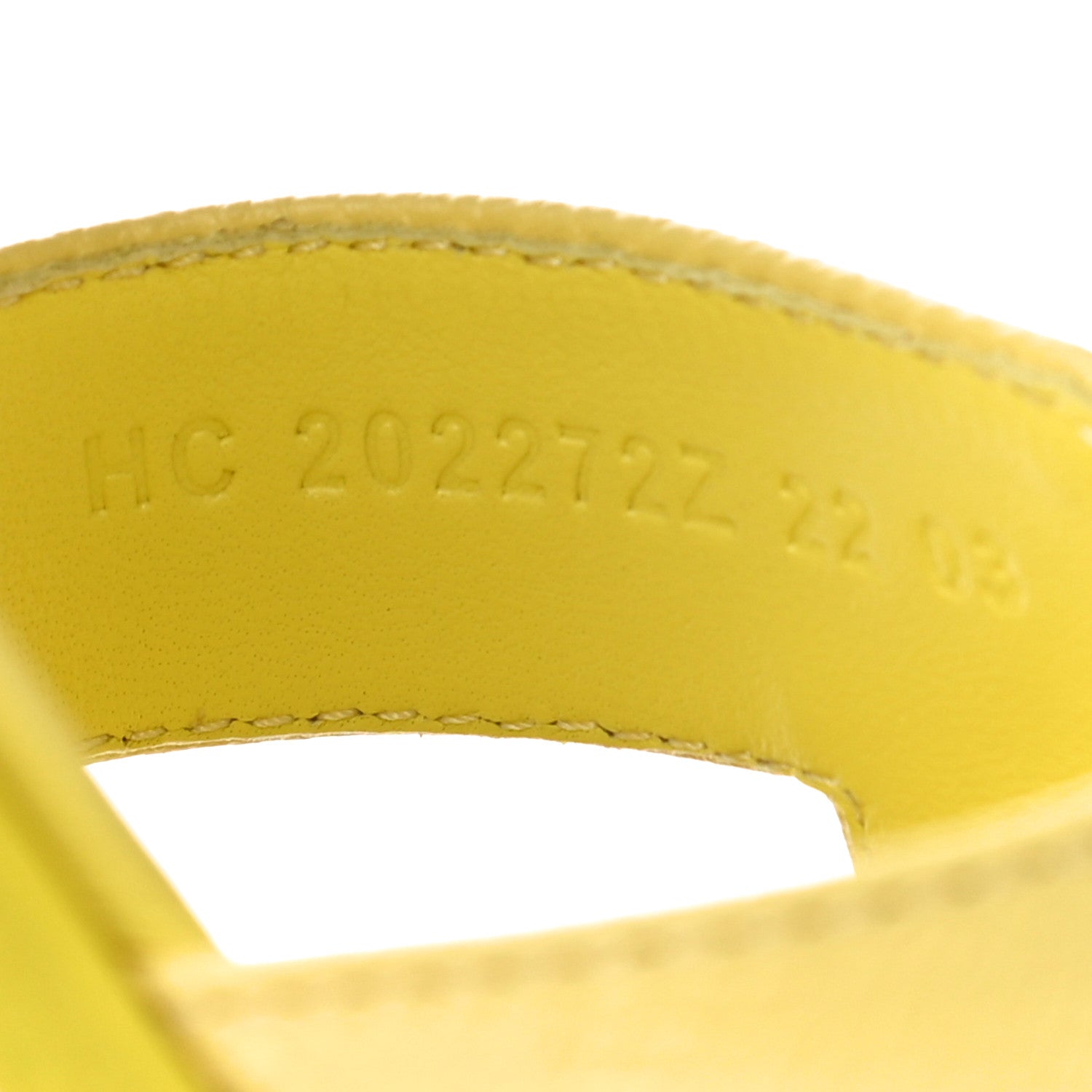 Hermes Epsom Oran Sandals 37.5 Jaune Pollen 9 of 10