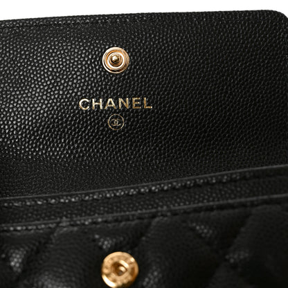Chanel Caviar Quilted Boy Flap Card Holder Black 6 of 7
