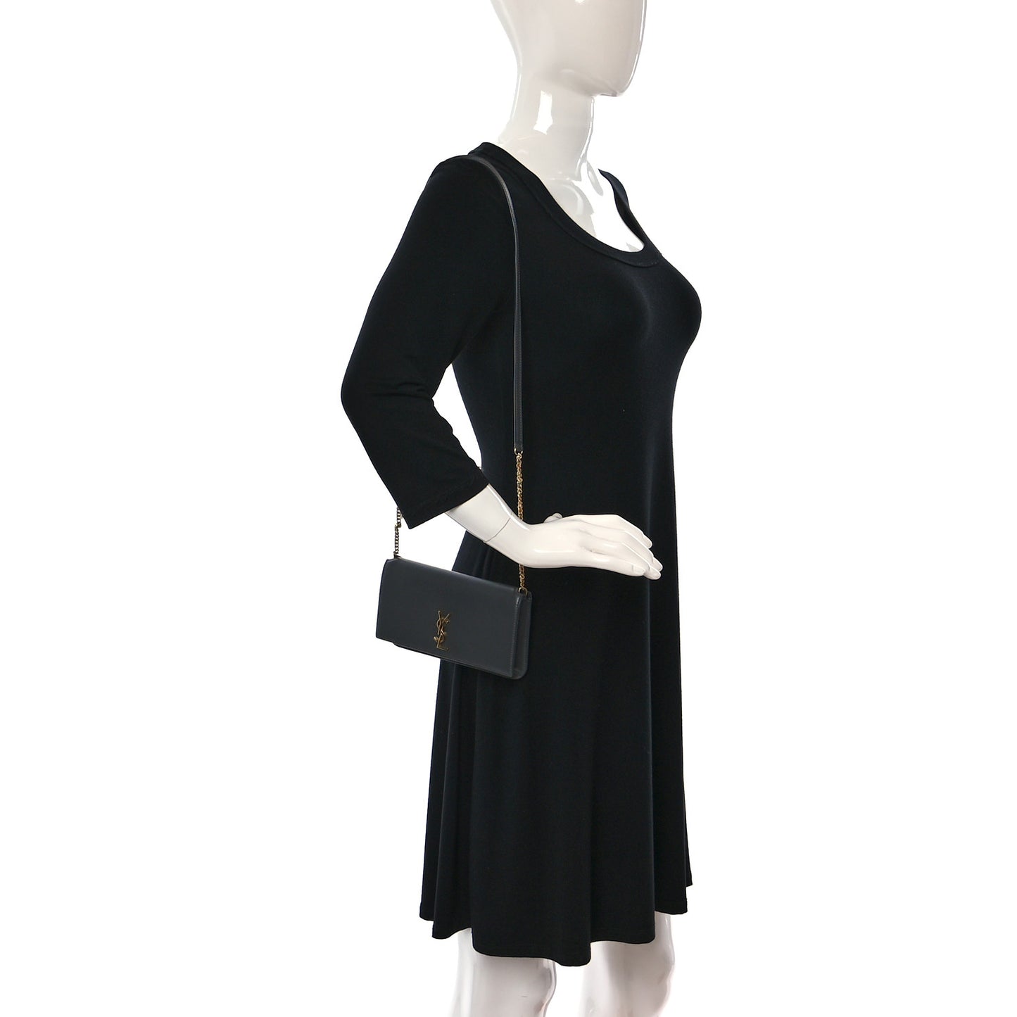 Smooth Calfskin Monogram Phone Holder Crossbody Pebble