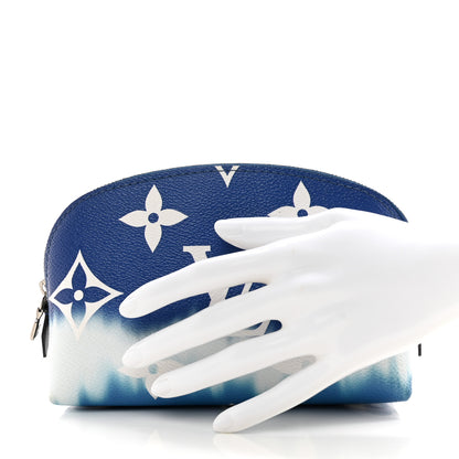 Louis Vuitton LOUIS VUITTON Monogram Giant Escale Cosmetic Pouch Blue 2 of 7