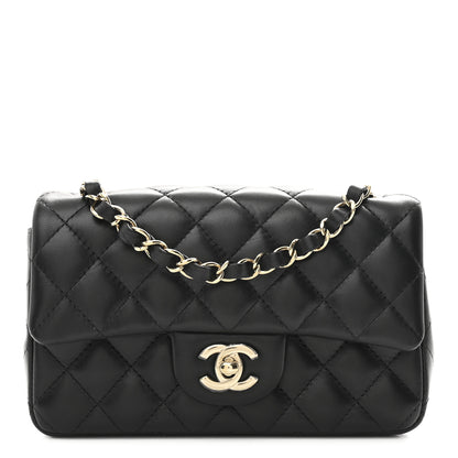 Chanel Lambskin Quilted Mini Rectangular Flap Black 1 of 11