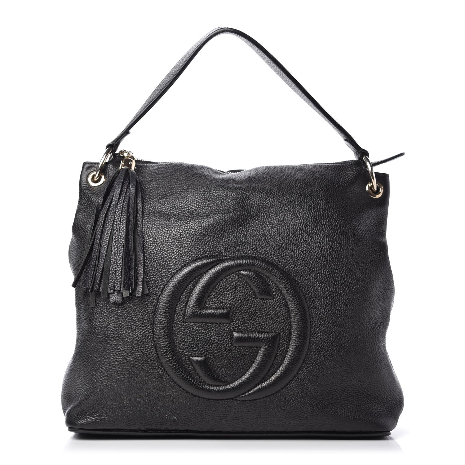 Gucci Pebbled Calfskin Large Soho Hobo Black 1 of 10